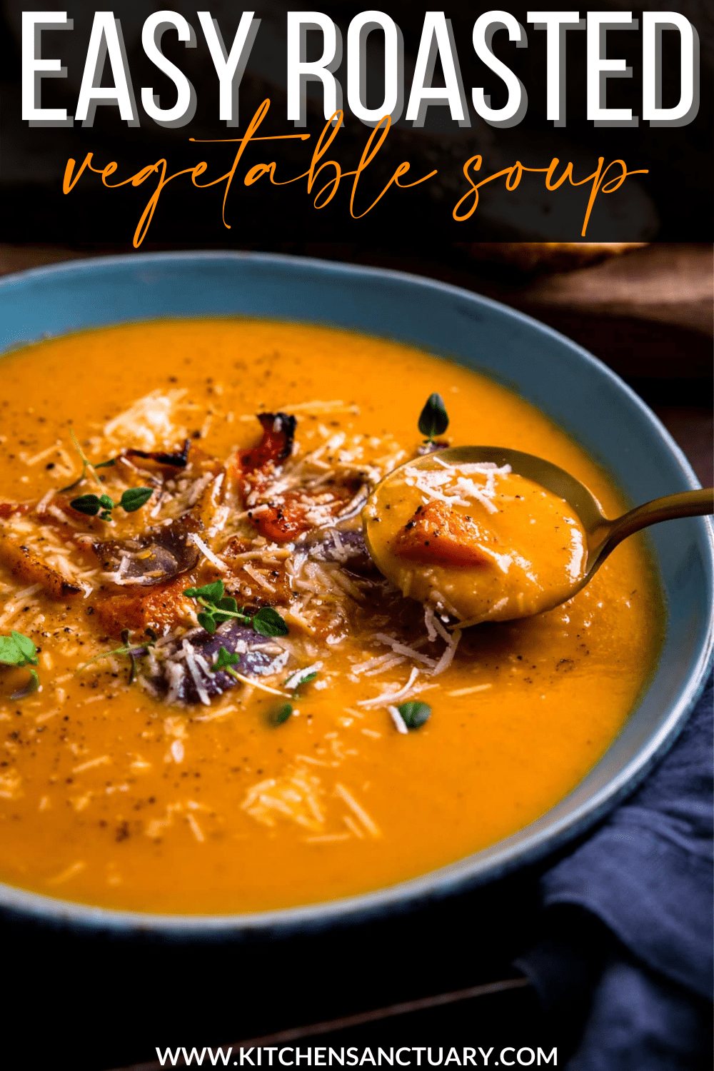 Roasted Vegetable Soup - Nicky's Kitchen Sanctuary