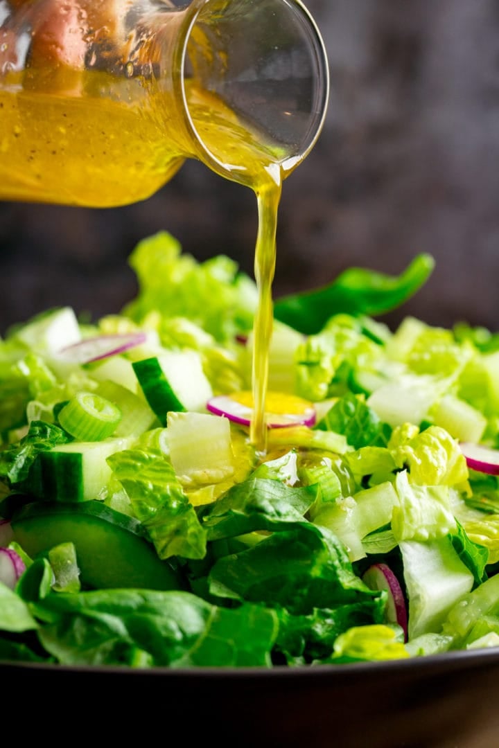 Simple Green Salad with Vinaigrette dressing Nicky's Kitchen Sanctuary