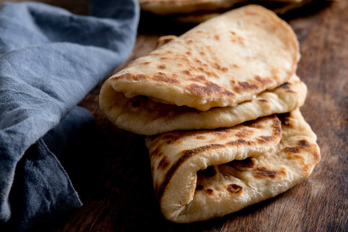 Homemade Flatbread Recipe - Nicky's Kitchen Sanctuary