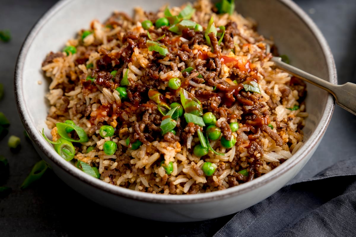 Minced Beef Fried Rice - Nicky's Kitchen Sanctuary