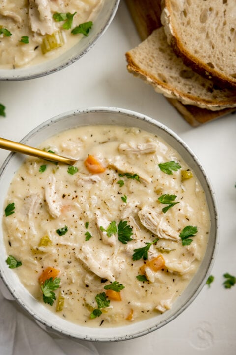 Chicken and Rice Soup - Nicky's Kitchen Sanctuary
