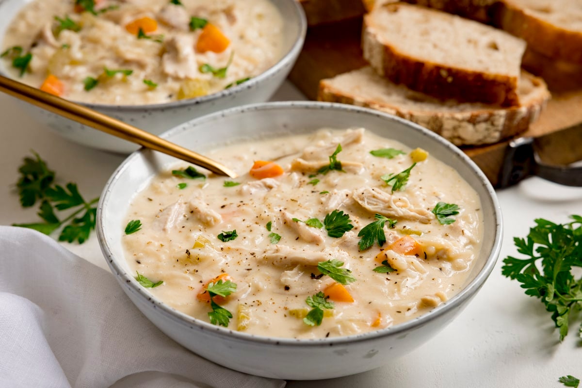 Chicken and Rice Soup - Nicky's Kitchen Sanctuary