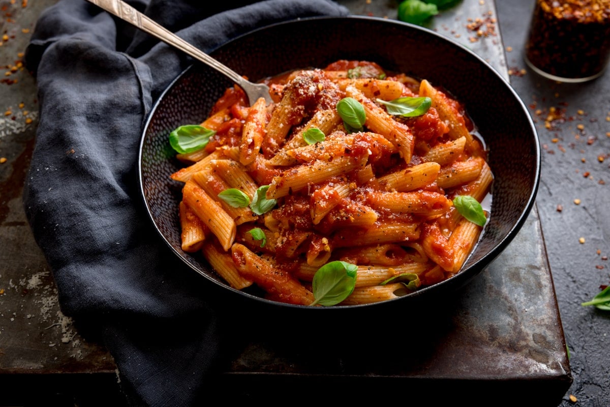 Penne with No-Cook Tomato Sauce and Mozzarella Recipe, Food Network  Kitchen