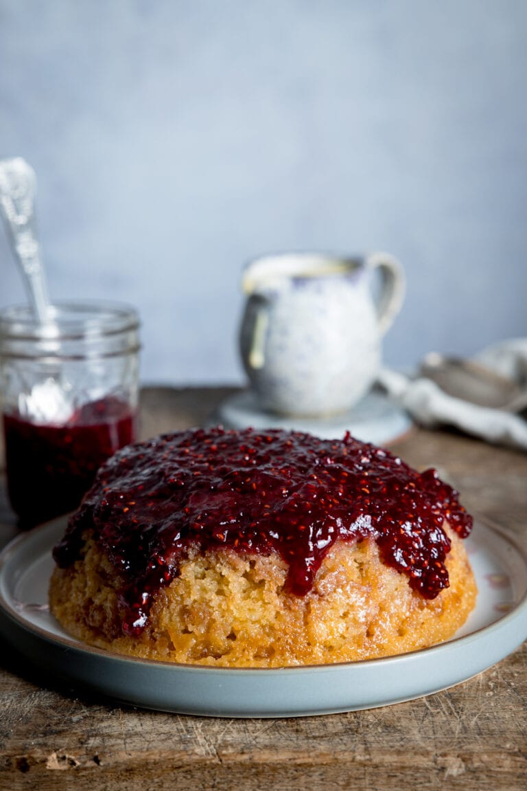 Slow Cooker Jam Sponge Pudding Nicky's Kitchen Sanctuary