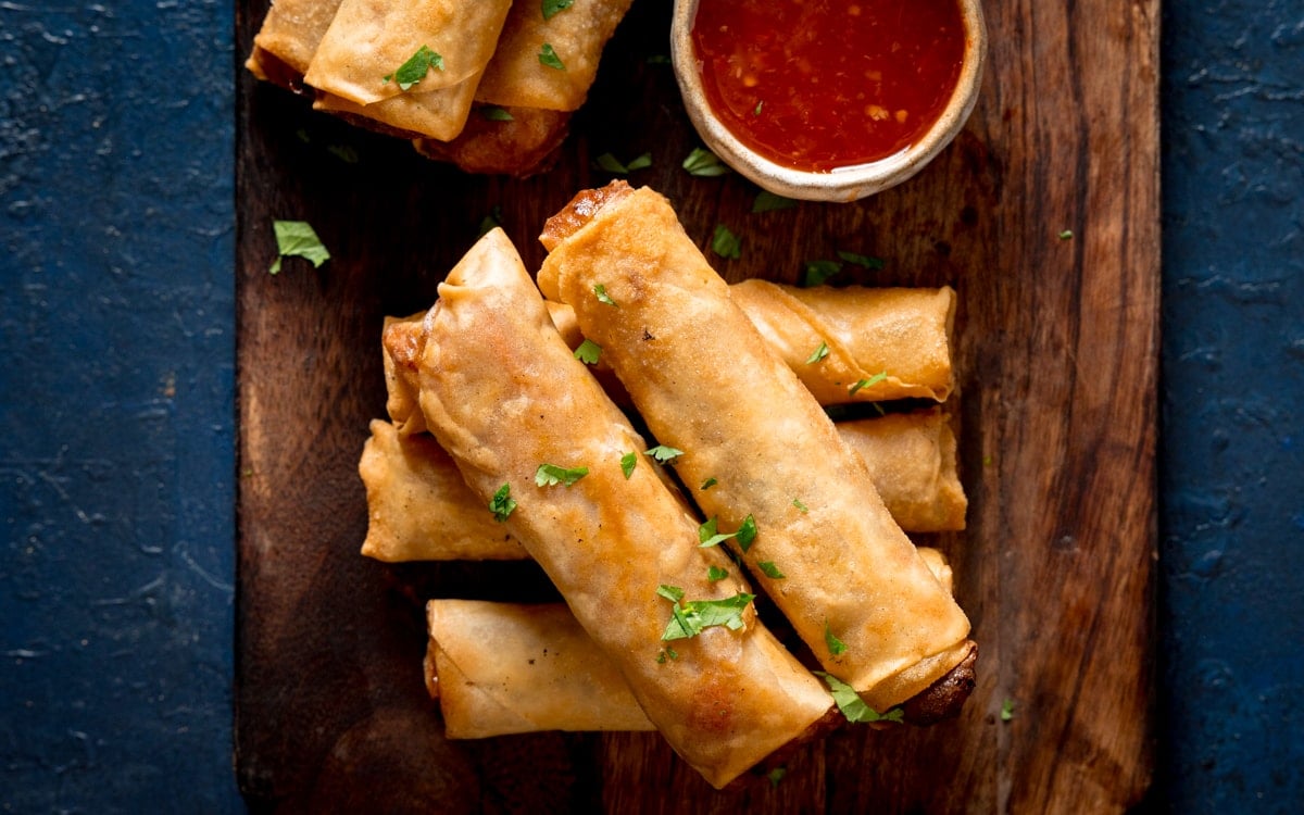 Veg Spring Rolls Recipe - Swasthi's Recipes