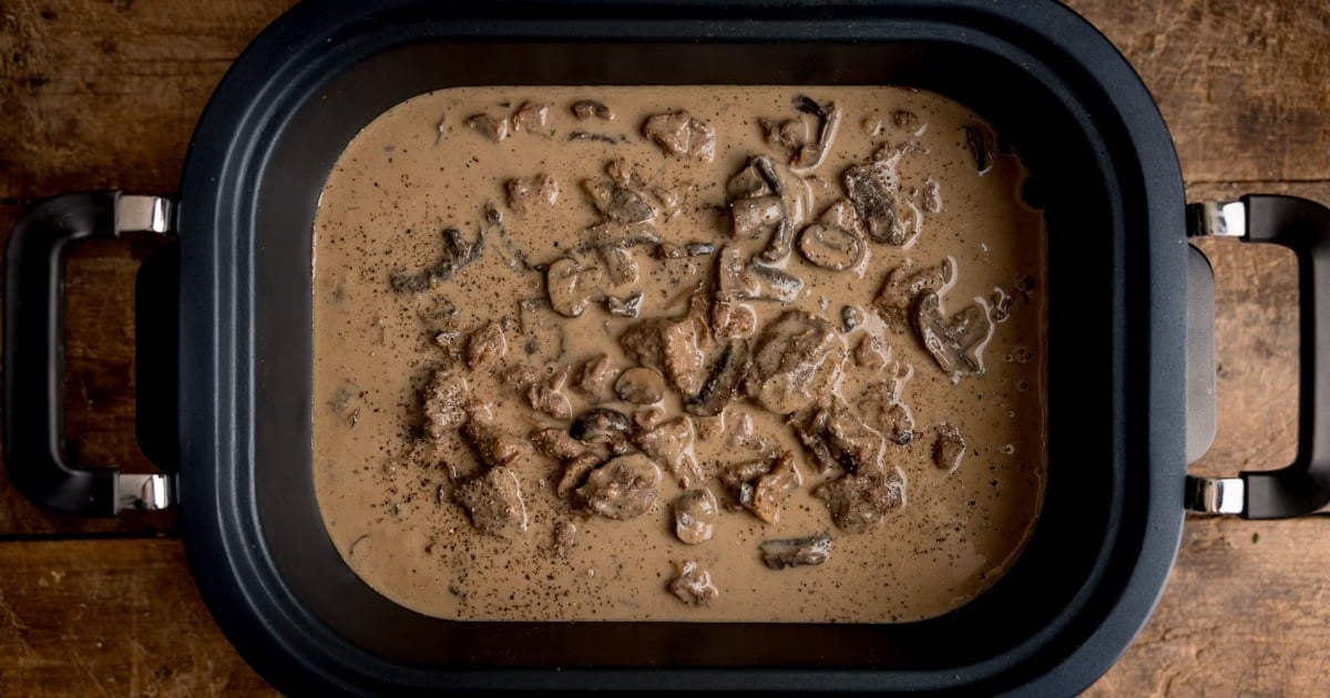 Slow Cooker Beef Stroganoff - Kitchen Sanctuary