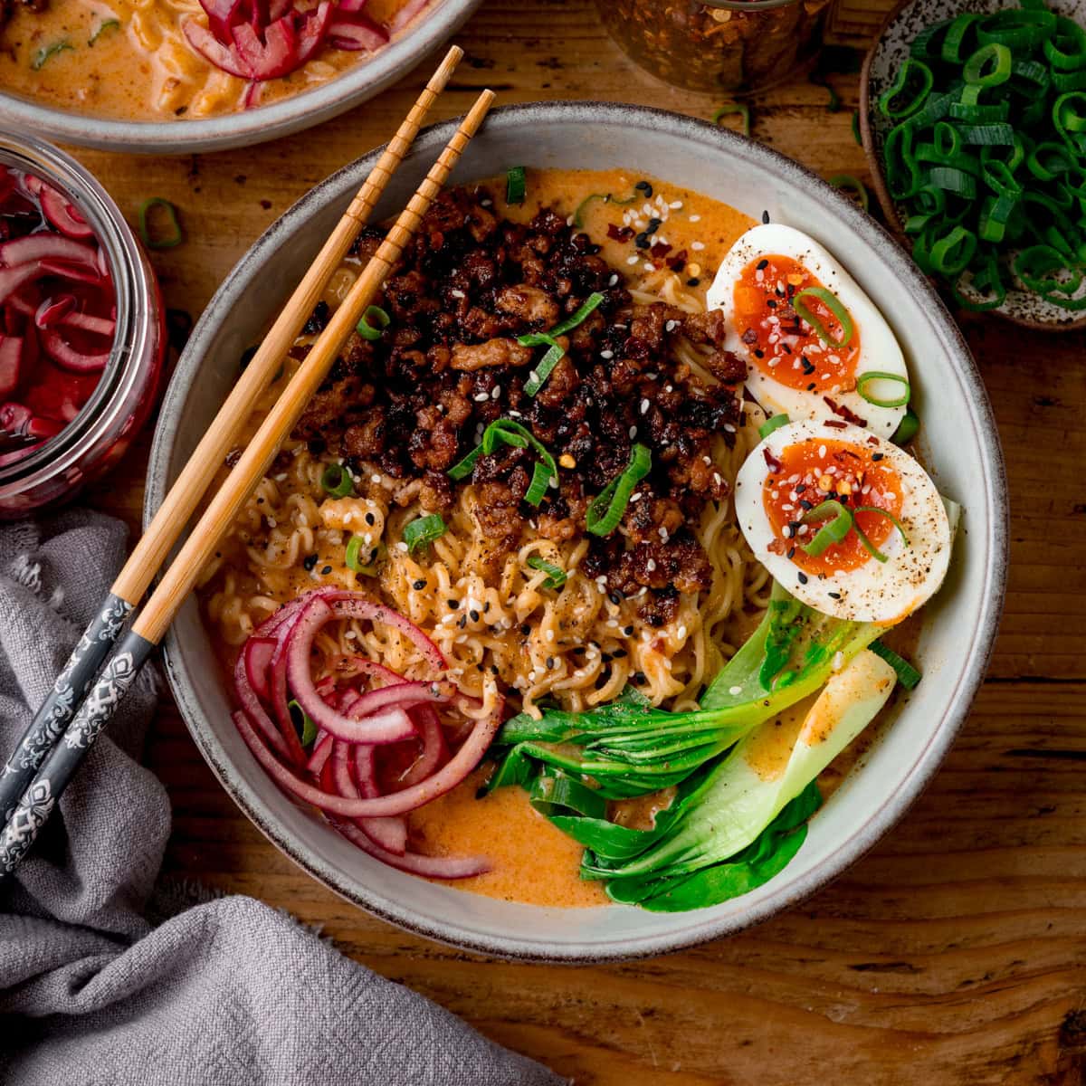 Curry Ramen with Spicy Pork