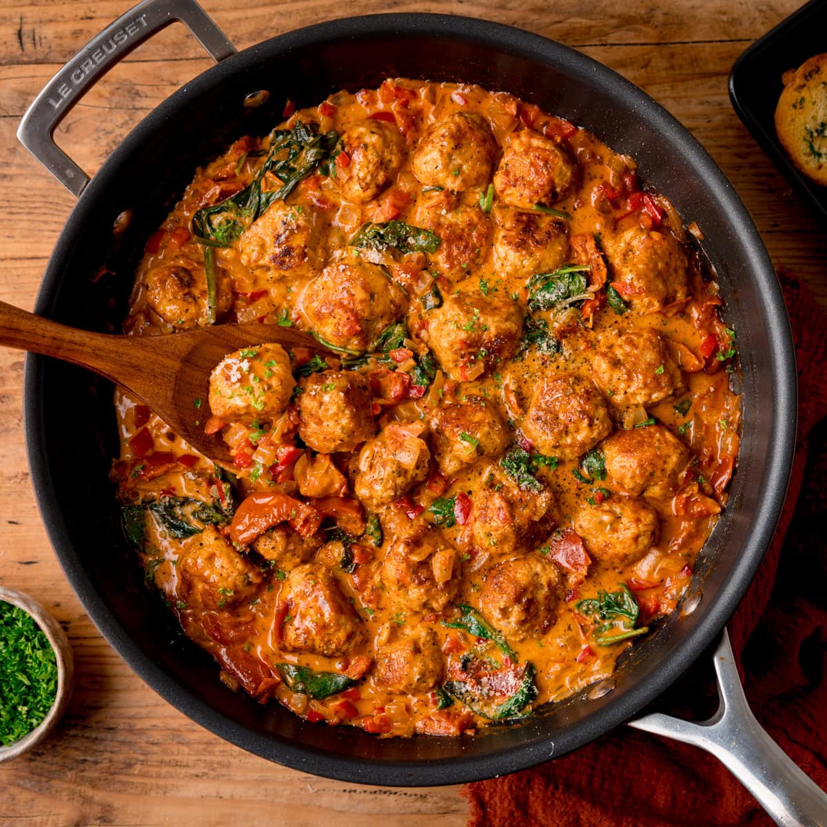 Tuscan Chicken Meatballs Recipe